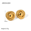 Wholesale Jewelry Stainless Steel Geometric Spiral Earrings For Women Electroplated