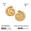 Wholesale Jewelry Stainless Steel Geometric Spiral Earrings For Women Electroplated
