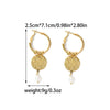 Wholesale Jewelry Stainless Steel Geometric Star Shape Electroplating Tassel Earrings For Women