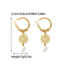 Wholesale Jewelry Stainless Steel Geometric Star Shape Electroplating Tassel Earrings For Women