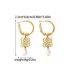 Wholesale Jewelry Stainless Steel Geometric Star Shape Electroplating Tassel Earrings For Women