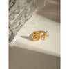 Wholesale Jewelry Stainless Steel Geometric Starfish Conch Opening Ring Electroplated Ocean Series