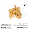 Wholesale Jewelry Stainless Steel Geometric Starfish Conch Shell Open Ring Electroplated