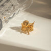Wholesale Jewelry Stainless Steel Geometric Starfish Conch Shell Open Ring Electroplated