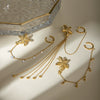 Wholesale Jewelry Stainless Steel Geometric Starfish Electroplated Women's Ear Clip Earrings