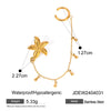 Wholesale Jewelry Stainless Steel Geometric Starfish Electroplated Women's Ear Clip Earrings