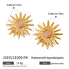 Wholesale Jewelry Stainless Steel Geometric Style Electroplating Earrings For Women