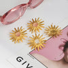 Wholesale Jewelry Stainless Steel Geometric Style Electroplating Earrings For Women