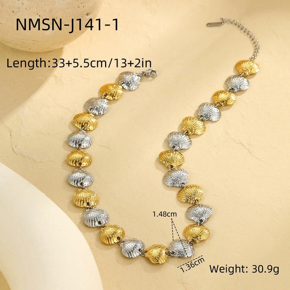 Wholesale Jewelry Stainless Steel Geometric Style Electroplating Necklace Bracelet Earrings