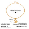 Wholesale Jewelry Stainless Steel Geometric Style Electroplating O Word Chain Necklace For Women