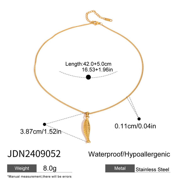 Wholesale Jewelry Stainless Steel Geometric Style Electroplating O Word Chain Necklace For Women