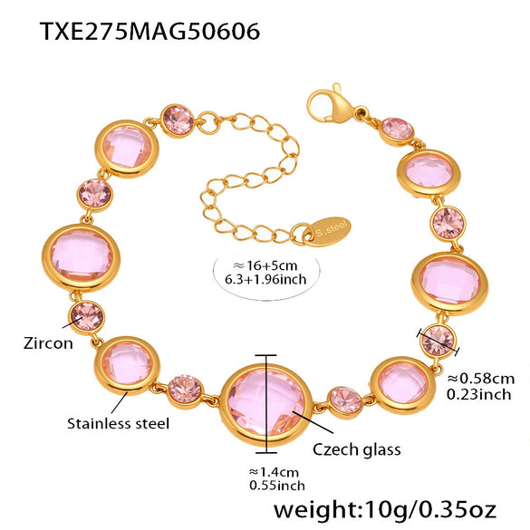 Wholesale Jewelry Stainless Steel Geometric Style Electroplating Women's Bracelet