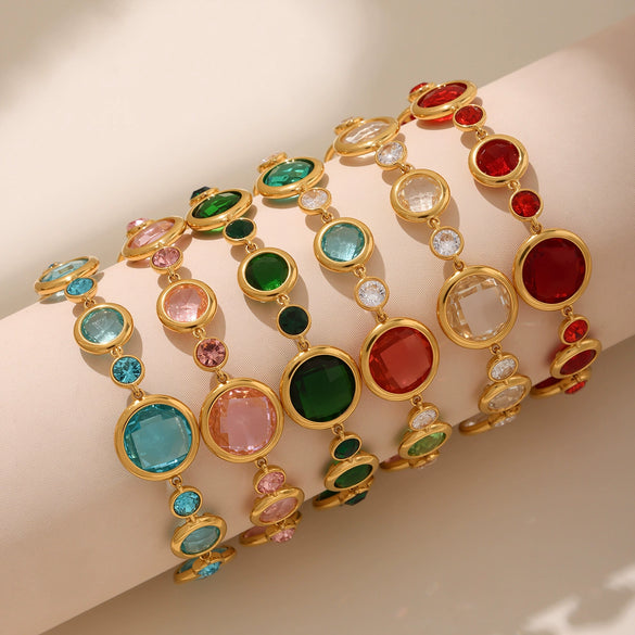 Wholesale Jewelry Stainless Steel Geometric Style Electroplating Women's Bracelet