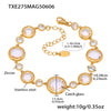 Wholesale Jewelry Stainless Steel Geometric Style Electroplating Women's Bracelet