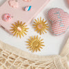 Wholesale Jewelry Stainless Steel Geometric Style Hammered Electroplated Women's Earrings And Ring