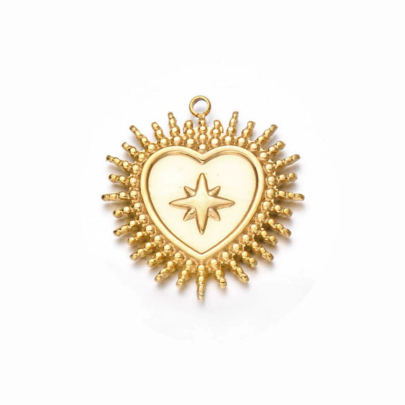 Wholesale Jewelry Stainless Steel Geometric Sunlight Moon Star Goldplated Pendant Accessories