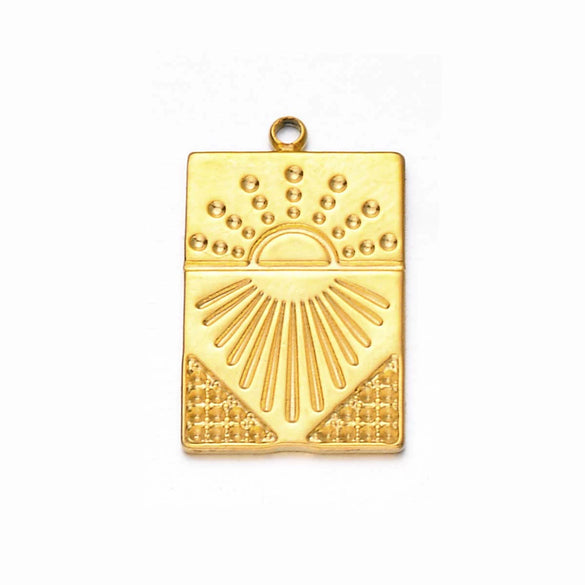 Wholesale Jewelry Stainless Steel Geometric Sunlight Moon Star Goldplated Pendant Accessories