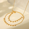 Wholesale Jewelry Stainless Steel Geometric Tassel Ball Chain Necklace And Bracelet For Women