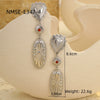 Wholesale Jewelry Stainless Steel Geometric Tassel Design Electroplated Earrings And Necklace For Women