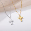 Wholesale Jewelry Stainless Steel Geometric Tree Of Life Cross Electroplated Pendant Necklace Unisex