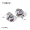 Wholesale Jewelry Stainless Steel Geometric Vacuum Plated Earrings For Women