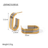 Wholesale Jewelry Stainless Steel Geometric Vacuum Plated Earrings For Women
