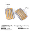 Wholesale Jewelry Stainless Steel Geometric Vacuum Plated Twocolor Gold And Silver Earrings