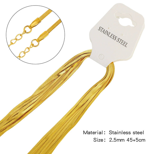 Wholesale Jewelry Stainless Steel Geometric Wave O Word Chain Electroplating Unisex Diy Handmade Decoration Materials