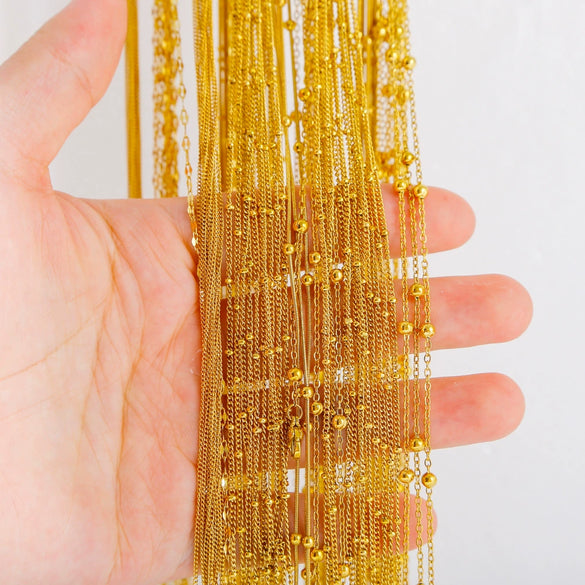 Wholesale Jewelry Stainless Steel Geometric Wave O Word Chain Electroplating Unisex Diy Handmade Decoration Materials