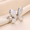 Wholesale Jewelry Stainless Steel Glossy Butterfly Open Ring Electroplated For Women