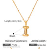 Wholesale Jewelry Stainless Steel Glossy Letter Pendant Necklace Electroplated