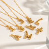 Wholesale Jewelry Stainless Steel Glossy Letter Pendant Necklace Electroplated
