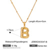 Wholesale Jewelry Stainless Steel Glossy Letter Pendant Necklace Electroplated