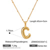Wholesale Jewelry Stainless Steel Glossy Letter Pendant Necklace Electroplated