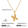 Wholesale Jewelry Stainless Steel Glossy Letter Pendant Necklace Electroplated