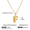 Wholesale Jewelry Stainless Steel Glossy Letter Pendant Necklace Electroplated