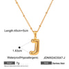 Wholesale Jewelry Stainless Steel Glossy Letter Pendant Necklace Electroplated