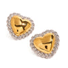 Wholesale Jewelry Stainless Steel Gold And Silver Color Matching Hemp Lace Geometric Electroplated Women's Earrings