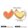 Wholesale Jewelry Stainless Steel Gold Enamel Oil Drop Love Pendant Accessories