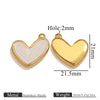 Wholesale Jewelry Stainless Steel Gold Enamel Oil Drop Love Pendant Accessories