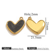 Wholesale Jewelry Stainless Steel Gold Enamel Oil Drop Love Pendant Accessories