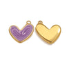Wholesale Jewelry Stainless Steel Gold Enamel Oil Drop Love Pendant Accessories