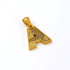 Wholesale Jewelry Stainless Steel Gold Plated English Letter Pendant Necklace