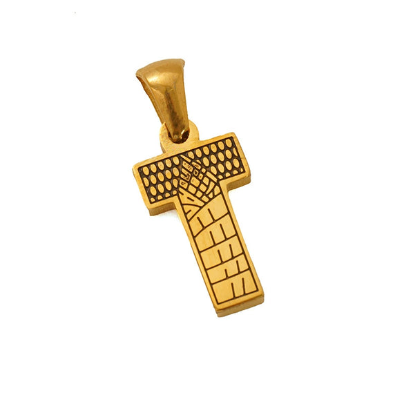 Wholesale Jewelry Stainless Steel Gold Plated English Letter Pendant Necklace
