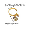 Wholesale Jewelry Stainless Steel Gold Plated Geometric Cylindrical Pendant Ring