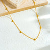 Wholesale Jewelry Stainless Steel Gold Plated Heart Shape Electroplating Necklace For Women