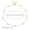 Wholesale Jewelry Stainless Steel Gold Plated Heart Shape Electroplating Necklace For Women