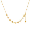Wholesale Jewelry Stainless Steel Gold Plated Heart Shape Love Round Beads Long Tassel Chain Necklace