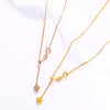 Wholesale Jewelry Stainless Steel Gold Plated Heart Tassel Women's Necklace