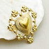 Wholesale Jewelry Stainless Steel Gold Plated Heartshaped Ring For Women